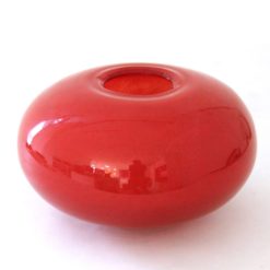 Vase sphérique rouge