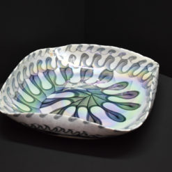 Plat carré cintré en verre de Murano