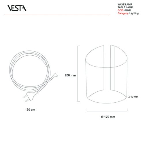 Wave lampe de table – Image 15