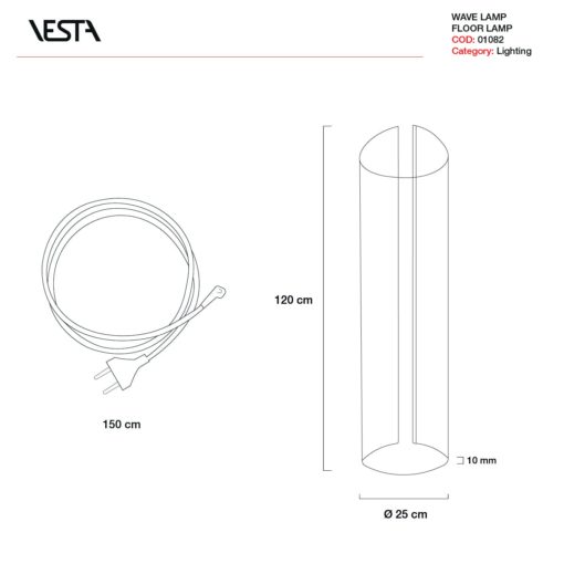 Wave Lampe au Sol - Luminaire Design et Moderne pour la Maison – Image 10