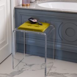 Tabouret Jago en Verre Acrylique Transparent – Design Moderne par Vesta Design