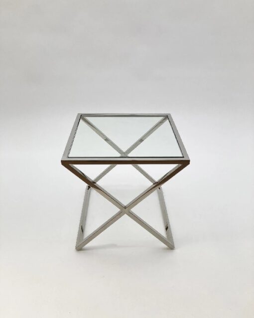 Table basse en acier et verre - 50 cm – Image 2