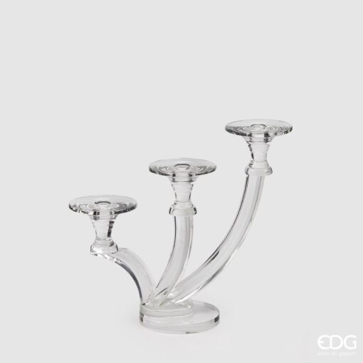 Triple bougeoir en cristal