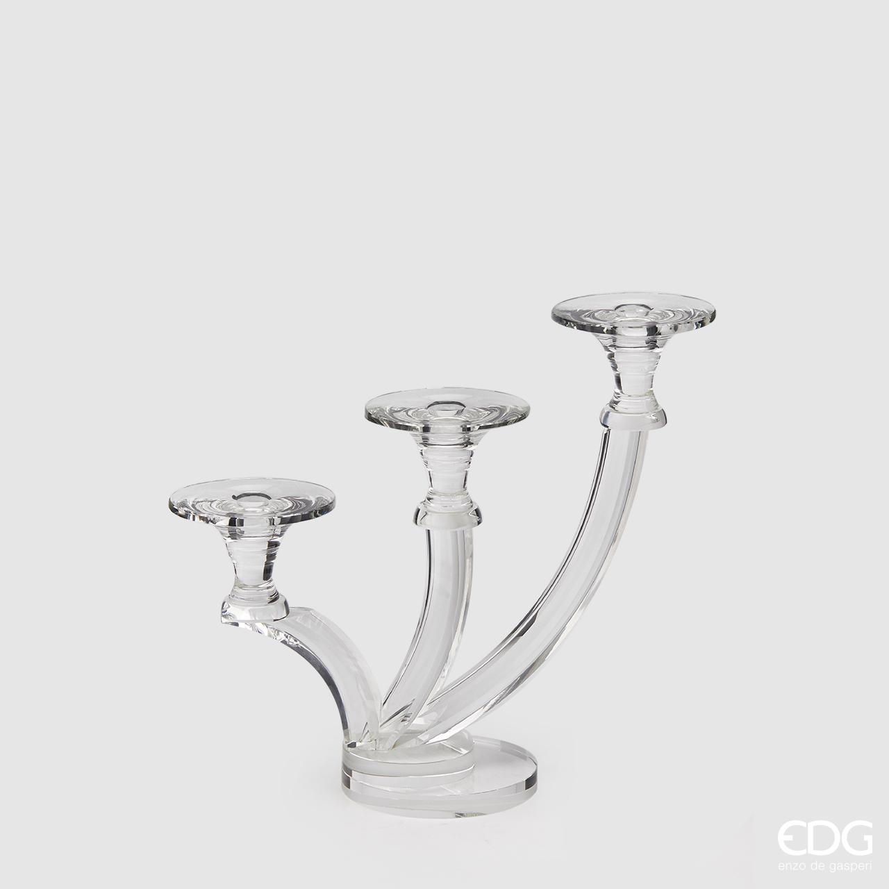 Triple bougeoir en cristal