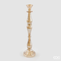 Bougeoir en cristal sinueux