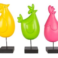 Poule colorées - Lot de 3