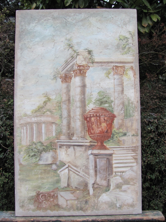 Ruines romaines avec vases